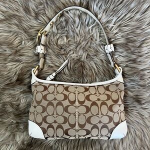 Coach Bleeker Signature C Hobo Small Shoulder Bag - Y2K - Brown/White 🕊️✨